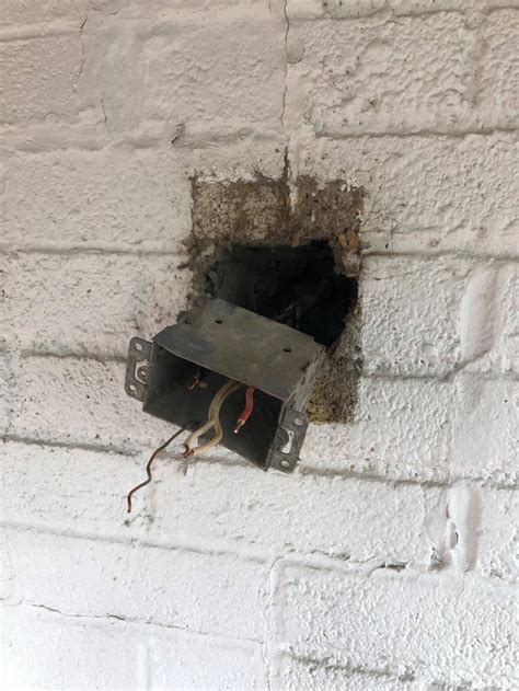 how to install electrical box to cinder block|outlet box for masonry wall.